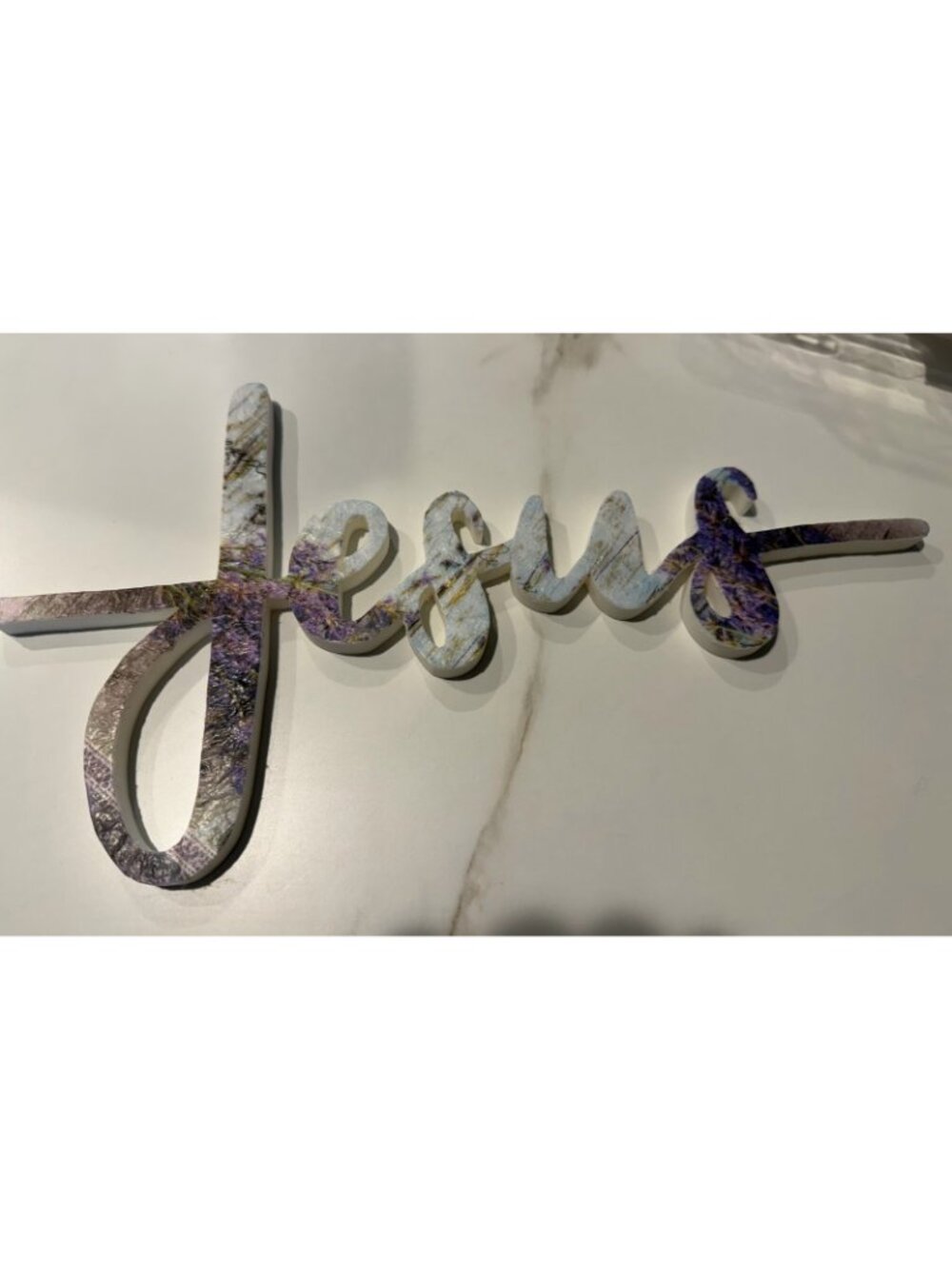 Handmade 3d Printed Cross Jesus Wall Hanging or Free Stand New - Picture 4 of 4